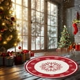 thumbnail image 4 of Yhmxh Christmas Round Area Rug, 31.5in Non-Slip Doormat Xmas Washable Floor Mat Christmas Bedroom Rugs for Living Room Bedroom Study Playing Carpet Christmas Decorations on Clearance - Snowflake, 4 of 6