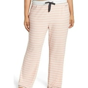 P.J. Salvage Womens Cozy Time Thermal Pajama Pants, Pink, Plus Size, 1X