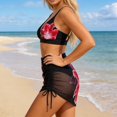 thumbnail image 4 of Cute Tankinis Swimsuit Y2k Floral Set for Women Vintage Whimsy Beach Swimsuit 2 Pieces Swimwears Sets (Black XL), 4 of 5
