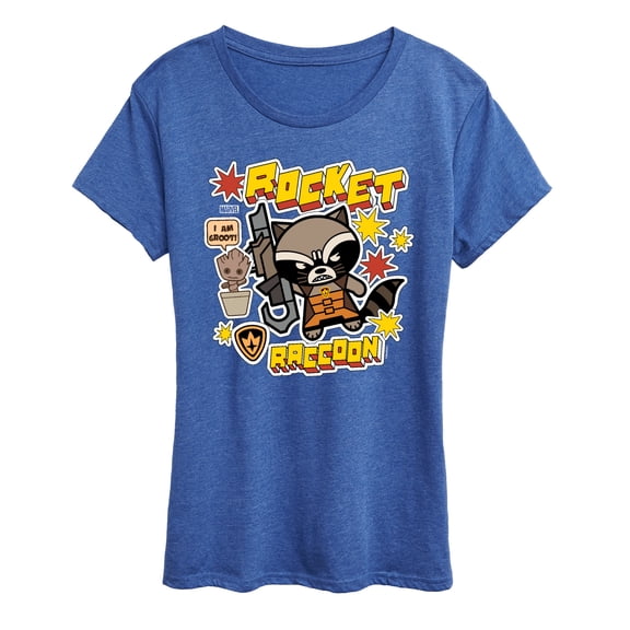 Guardians Of The Galaxy - Rocket Stickers - Women's Short Sleeve Graphic T-Shirt