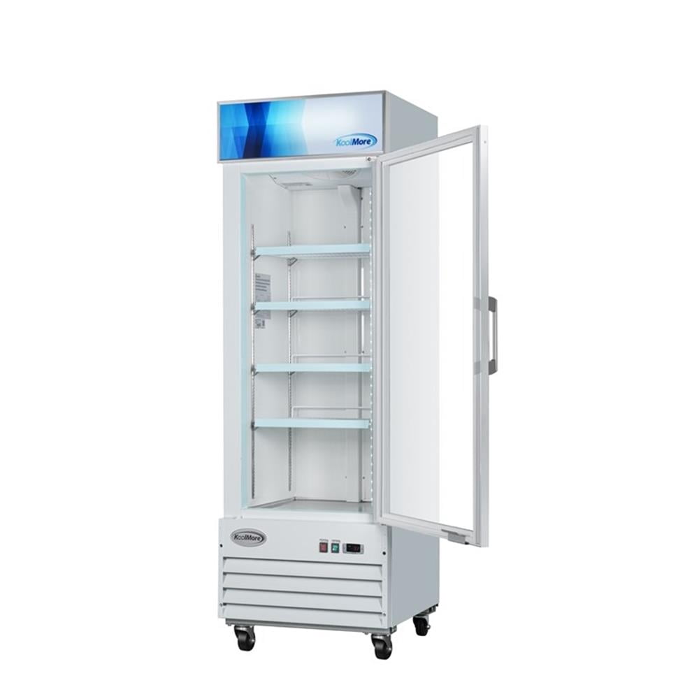 Pemberly Row 27" 1-Door Display Merchandiser Freezer 13 cu. ft. in White
