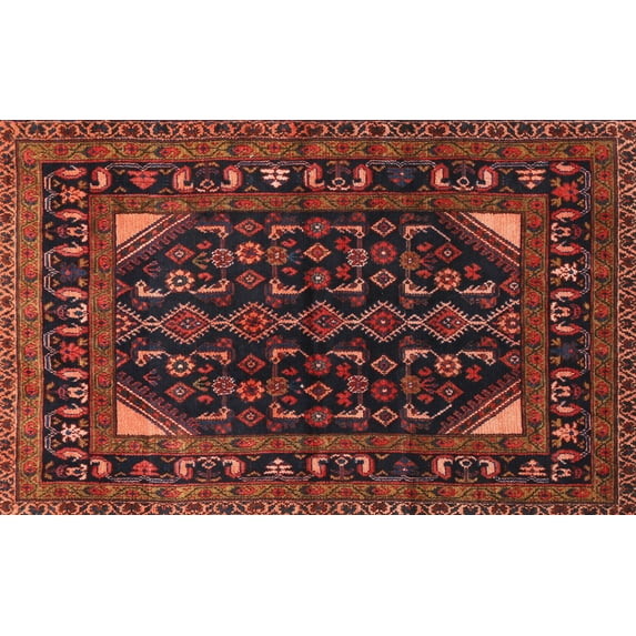 Ahgly Company Indoor Rectangle Traditional Chestnut Brown Persian Area Rugs, 3' x 5'