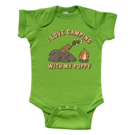 

Inktastic I Love Camping With My Poppy Gift Baby Boy or Baby Girl Bodysuit