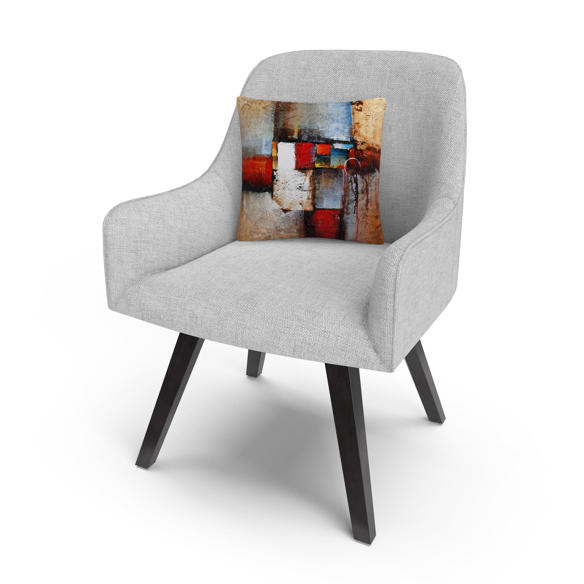 Cube Abstract Vi' Traditional Industrial By Masters Fine Art 16 X 16 Decorative Throw Pillow
