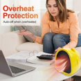 thumbnail image 4 of Space Heater 500W Ceramic Electric Heater, Portable PTC Ceramic Fan Heater Electric Heater, Anti-overheating System, for Office/Bedroom Use (Yellow), 4 of 5