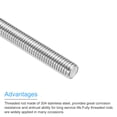 thumbnail image 4 of Tige Entièrement Filetée M12 x 82mm 13mm Pas Acier Inoxydable 304 Main Droite 4 Pcs, 4 of 7