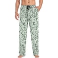 thumbnail image 4 of Top-kevin Turquoise Leopard Pattern Pajama Pants for Men Men's Pajama Pants Mens Pajama Bottoms with Drawstring, 4 of 13