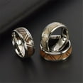 thumbnail image 4 of PAMTIER Men's Women's Stainless Steel 9MM Creative Triangular Wood Inlay Dome Ring Wedding Band Yellow Size 11, 4 of 5