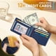 thumbnail image 2 of Cartera RUNBOX de piel delgada, plegable, con bloqueo RFID, azul, para hombre, 2 of 6