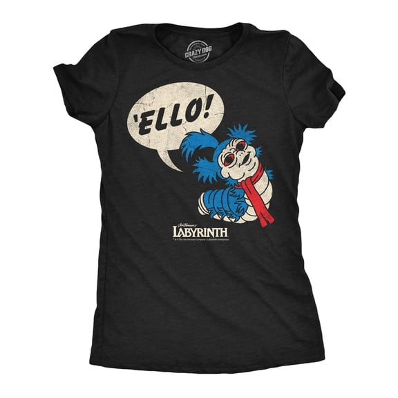 Womens Funny T Shirts Ello Worm Jim Henson's Labyrinth Movie Tee For Ladies Womens Graphic Tees