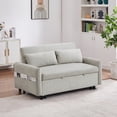 thumbnail image 3 of Harper & Bright Designs 55.1" Pull Out Sleep Sofa Bed Loveseats Sofa Couch with Adjsutable Backrest, Storage Pockets, 2 Soft Pillows for Living Room, Bedroom, Apartment, Office, Beige, 3 of 16