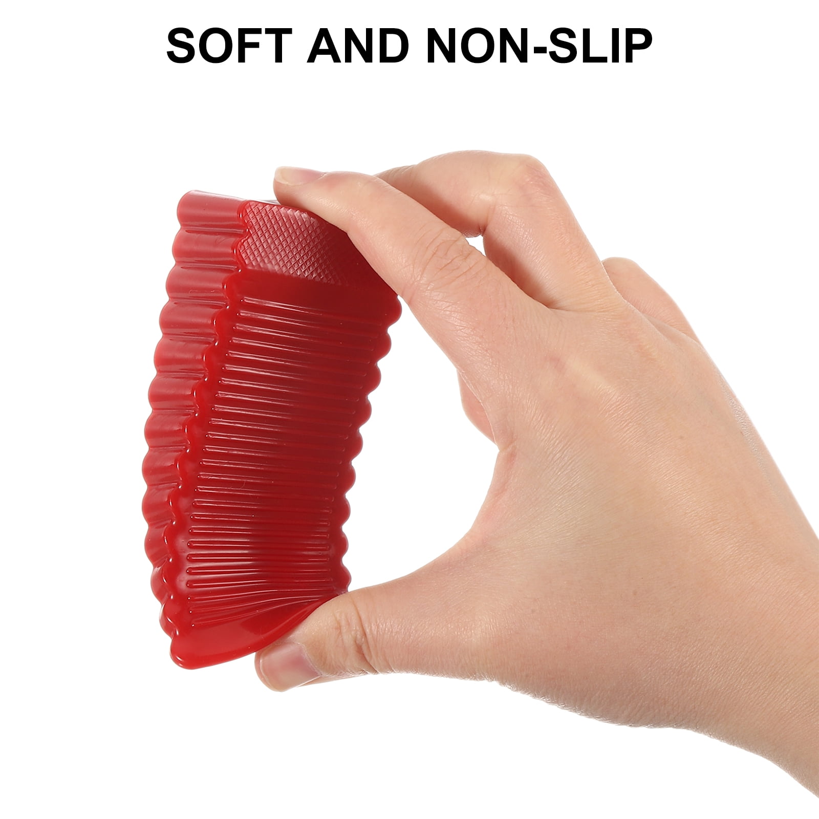 Uxcell 8 Pack 1.10" ABS Door Stoppers for Bottom Door Stop Wedge, Red