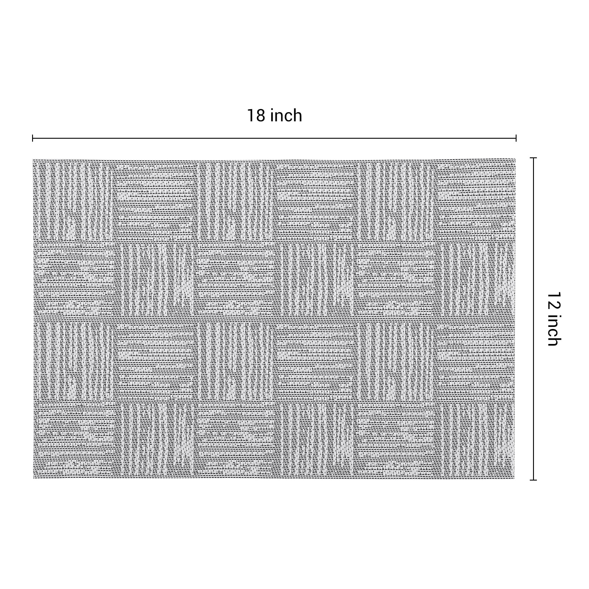 Unique Bargains Vinyl Placemats for Kitchen Dining Table Wipeable Mat Light Gray 18x12in