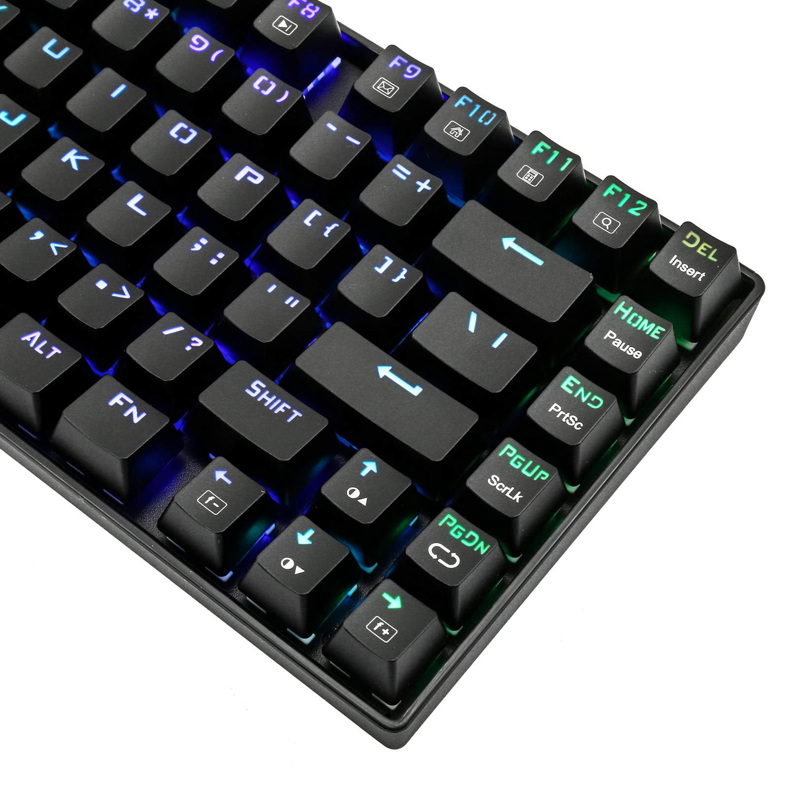 E-YOOSO 60% Z-88 PRO RGB Mechanical Gaming Keyboard, Blue Switch, Portable Office Keyboard, Compact 81 Keys Anti-Ghosting for Mac, PC,Gamer-Black