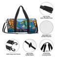 thumbnail image 6 of Xecao Little Sea Turtles print Round Travel Duffel Bag is a foldable gym bag with an inner pocket, perfect for travel sports, 6 of 8