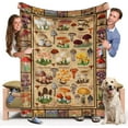 thumbnail image 1 of Mushroom Blanket Fleece Soft Cozy Throw Blanket for Couch Bed Living Room, Lightweight Flannel Plush Warm Travel Throws and Blankets for Sofa 60x80 Inches, 1 of 6