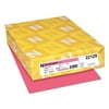 Astrobrights 22129 8.5 in. x 11 in. 65 lbs. Cover Weight Color Cardstock - Plasma Pink (250/Pack)