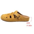 thumbnail image 7 of Rokment Womens Closed Toe Gladiator Clogs Suede Buckles Comfortable Backless Slip on Walking Flat Sandals for Boho Beach Summer 2026 Yellow Size 6, 7 of 7