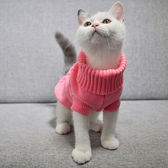 Winter Thermal Knitted Pullover Sweater For Small Dogs And Cats Cozy Lined Pet Apparel