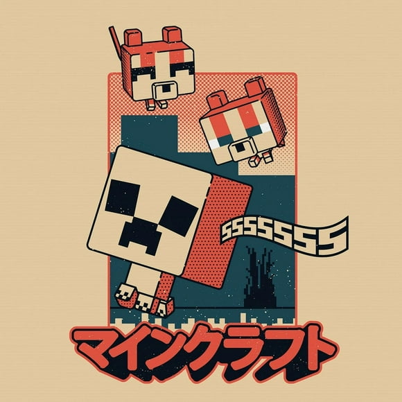Minecraft Creeper & Cats Impression sur Toile