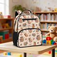 thumbnail image 2 of Jeiento Cute Capybara 13.5 Inch Toddler Backpack for Preschool, Lightweight Kids School Bag for 2-5 Year Old Boys & Girls, with 2 Mesh Side Pockets, 2 of 7