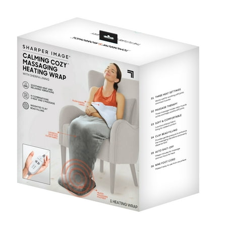 Calming Cozy Heating Blanket & Massager, Grey