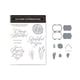thumbnail image 4 of 2024 Invierno Nuevas flores Deseos navideños Sellos transparentes y troqueles de corte en alemán para hacer tarjetas, álbumes de recortes, manualidades, decoración, 4 of 5