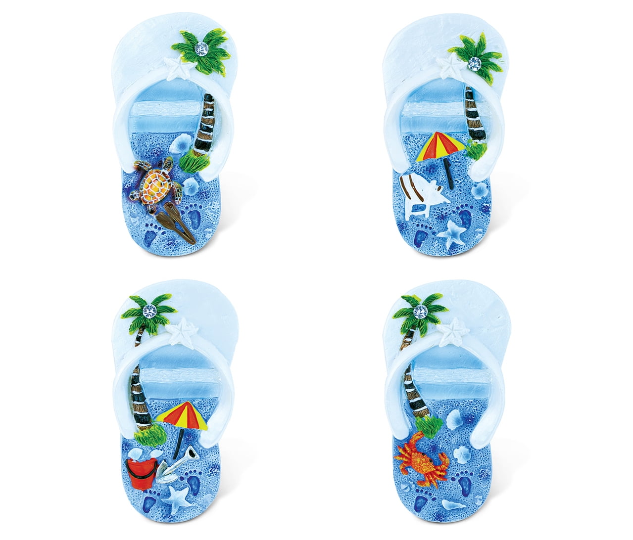 CoTa Global Flip Flop Refrigerator Blue Sand Set of 4