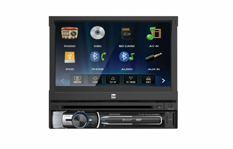 Dual XDVD176BT 7" Bluetooth 1-Din DVD Receiver Motorized Bundle - image 4 of 5