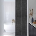 thumbnail image 3 of Black Burlap Texture Window Privacy Film, Farmhouse Vintage Black Static Cling UV Sun Blocking Heat Control Window Tint Day and Night,Non-Adhesive Reusable One Way Windows Privacy Cover 17.7''x78.7'', 3 of 7
