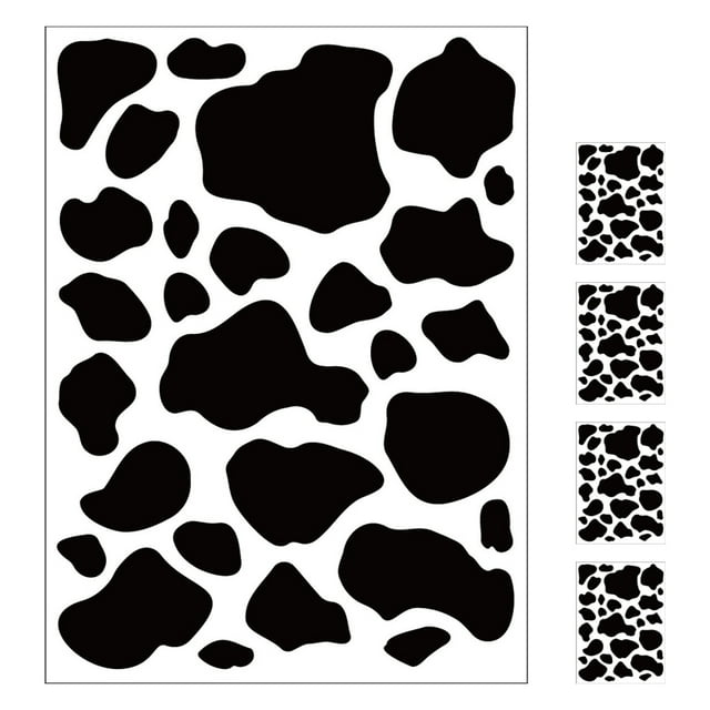 5 hojas de pegatinas autoadhesivas de vaca para pared, ideales para dormitorio y sala de estar.