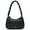 Black, variant on Braided Handle Tote Bag for Women - Medium Shoulder Bag with Textured Finish & Secure Zipper, Lightweight Zipper Hobo Purse