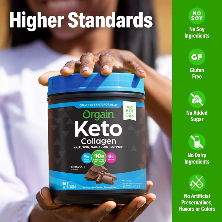 Orgain Keto Collagen Protein Powder with 10g Grass-Fed Collagen