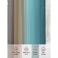 thumbnail image 6 of Turquoise Yellow Ombre Sheer Curtains 96 Inch Length 2 Panels Set Window Treatments, Farmhouse Modern Gradient Art Rod Pocket Semi Curtains for Living Room/Bedroom/Kitchen Décor, 104"W x 96"L, 6 of 7