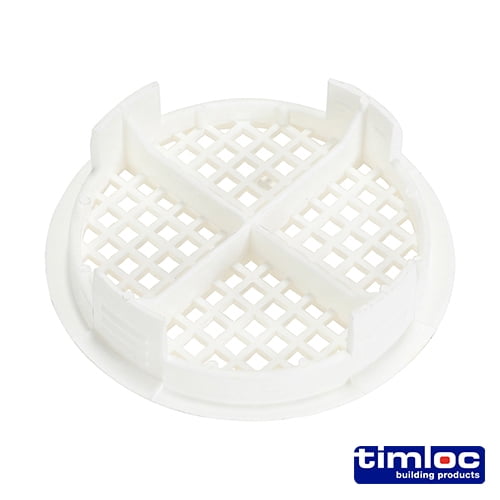 Timco - Timloc Push-in Soffit Vent - White - 1140 (Size 70mm - 10 Pieces)
