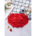thumbnail image 3 of Jowowha Newborn Baby Girl Christmas Ruffle Bloomer Shorts Polka Dots Elastic Waistband Diaper Cover Briefs Red XL/80, 3 of 6