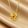 thumbnail image 3 of JeenMata 1.75 Carat Citrine - November Birthstone Solitaire Pendant Necklace in 18K Yellow Gold Plated, Female, Adult, 3 of 8