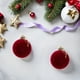 thumbnail image 3 of 24 bolas navideñas flocadas para decorar el árbol: esferas rojas oscuras para San Valentín, adornos navideños colgantes, bolas decorativas irrompibles., 3 of 7