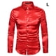 thumbnail image 5 of Guardurnaity Slim Fit Camisetas de manga larga para hombres - Camisa de satén para hombres transpirable y lavable a máquina Camisa formal de manga Camisetas rojo L, 5 of 6