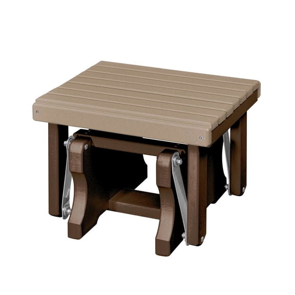 Outdoor Escape Gliding Ottoman, Footrest, All-Weather HDPE, Brown
