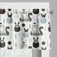 thumbnail image 5 of Ambesonne Scandinavian Valance & Curtain, Longboats Viking Folk, 55"x30", Black Pale Blue Grey, 5 of 7