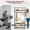 thumbnail image 6 of Coat Rack with Storage Shelf, Freestanding Hall Tree with Hooks for Entryway, Bedroom, Office, Metal Clothes Hanger Stand for Coats, Hats, Jackets, Bags, 6 of 10