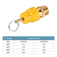 thumbnail image 3 of Uxcell 3/8PT Male Threaded 225 PSI Air Compressor Pressure Valve Yellow Hat, 3 of 5