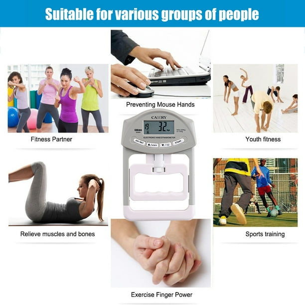 Empuñadura Empuñadura Pinza de muñeca portátil con empuñadura digital para entrenamiento físico en el gimnasio (EH101 gris)