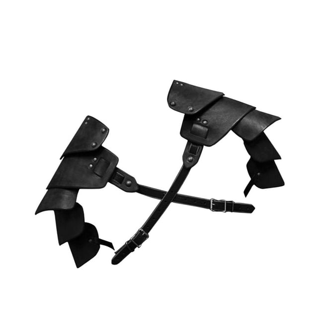 Hombrera medieval para hombrera, capa, cinturón, accesorios de vestuario góticos Negro