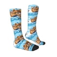 thumbnail image 3 of Daiia Sports Socks Animals on Noah's Ark Floating Printed Novelty Crew Socks for Men Women Knee High Socks Cotton Socks Soft & Breathable Support Unisex Socks, 3 of 9
