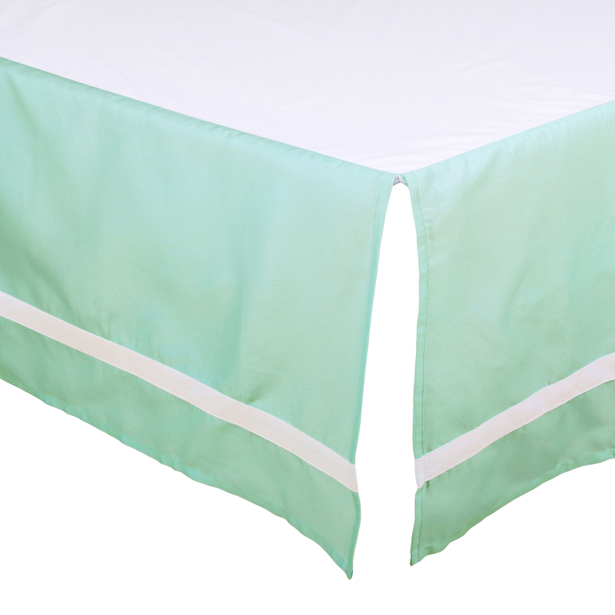 mint crib skirt