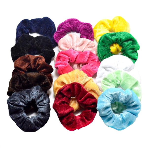 Gomas para el cabello Zulema 15 piezas de terciopelo Multicolor