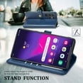 thumbnail image 3 of for Samsung Galaxy S24 Ultra Phone Case Wallet Card Holder, Premium PU Leather Stand Flip Wrist Strap Magnetic Closure Shockproof Protective Wallet Case Cover for Samsung Galaxy S24 Ultra, Blue, 3 of 5