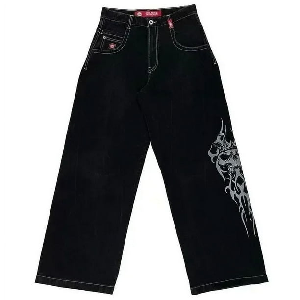 JNCO Jeans New Harajuku Hip Hop Retro Skull Graphic Embroidered